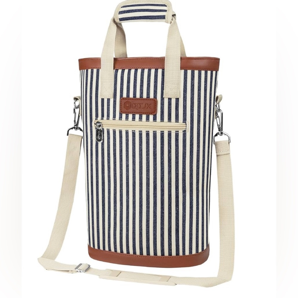OPUX || NWOT - Stripe Insulated Wine/Food Bag.